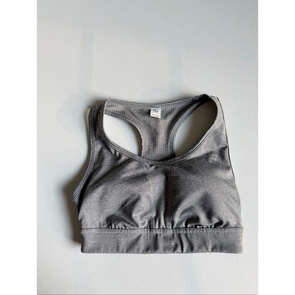 FILA Gray Racerback Sports Bra XS